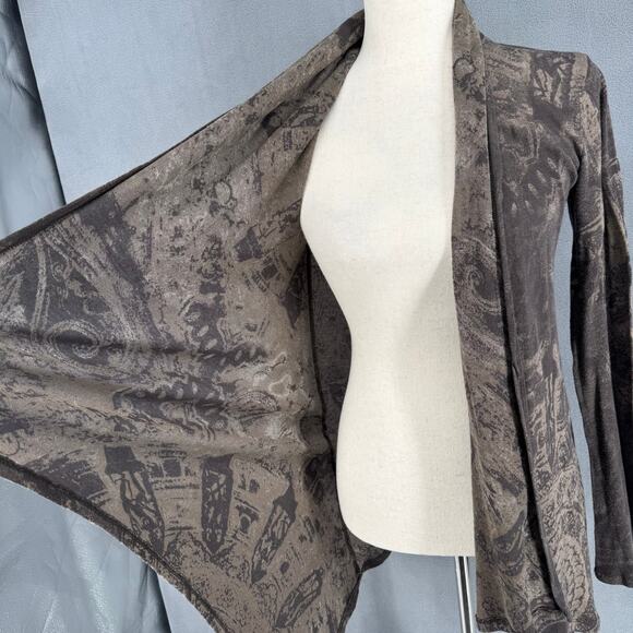 AllSaints Spitalfields Jacks Place Reflection Long Cardigan 6 Cotton Blend Brown - Picture 8 of 12